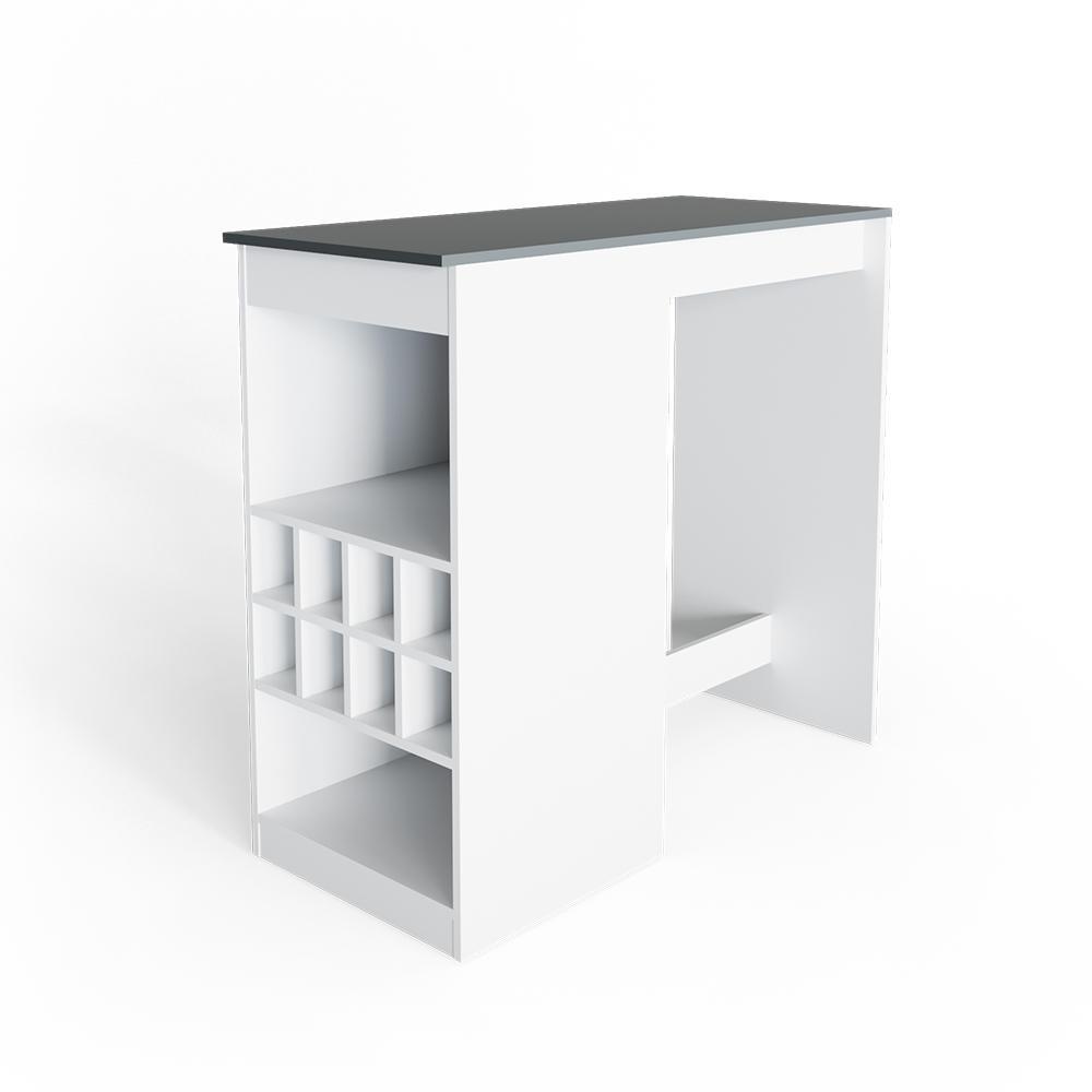 foto del prodotto vicco tavolo bar alto ross, bianco antracite, 115 x 50 cm
