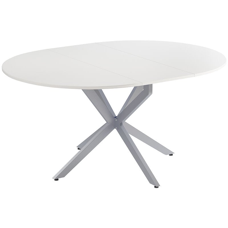 foto del prodotto vicco tavolo da pranzo allungabile loyd, bianco grigio, 120 x 76.5 cm estensibile