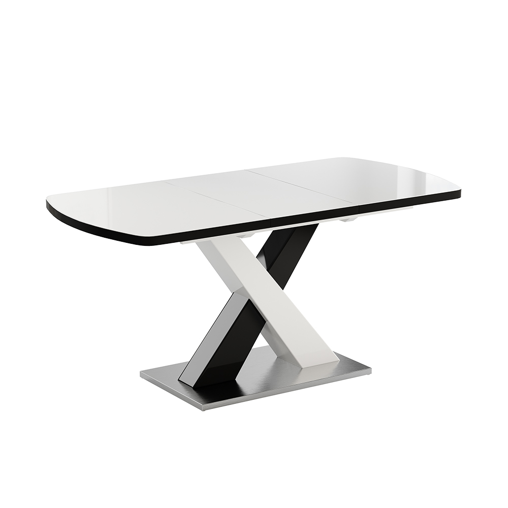foto del prodotto vicco tavolo da pranzo nero/bianco 120 x 80 cm estensibile