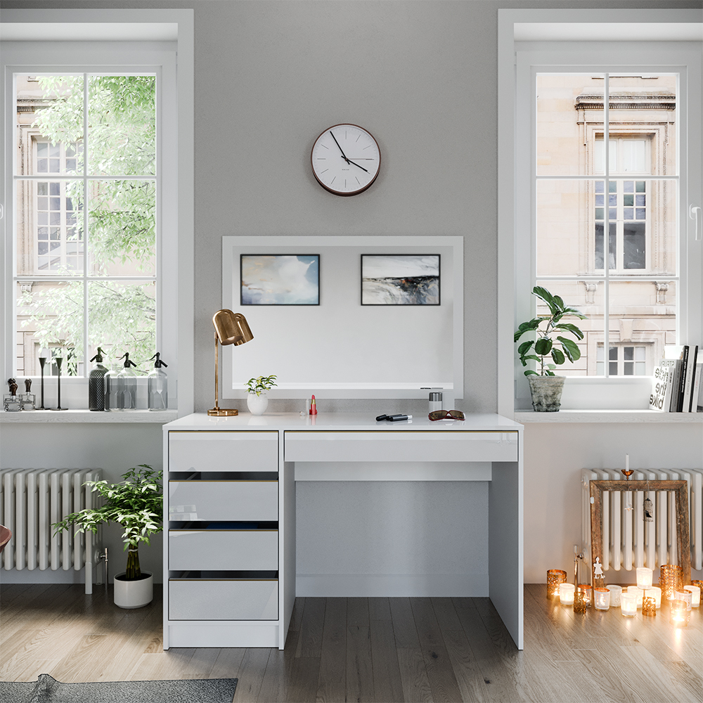 foto del prodotto vicco tavolo da toeletta bianco oro 55 cm senza specchio