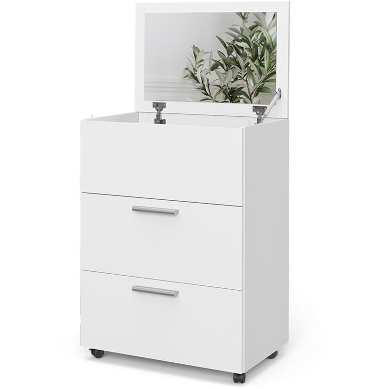 foto del prodotto vicco tavolo da toeletta hanna, bianco, 65.8 cm con 2 cassetti