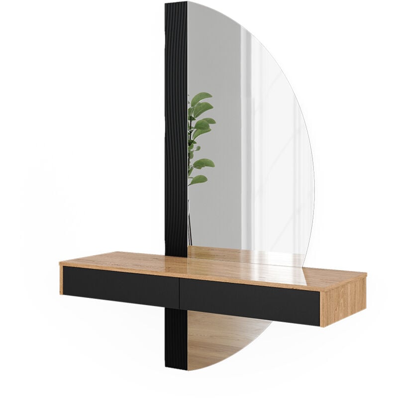 foto del prodotto vicco tavolo da toeletta nero 120 cm con 2 cassetti