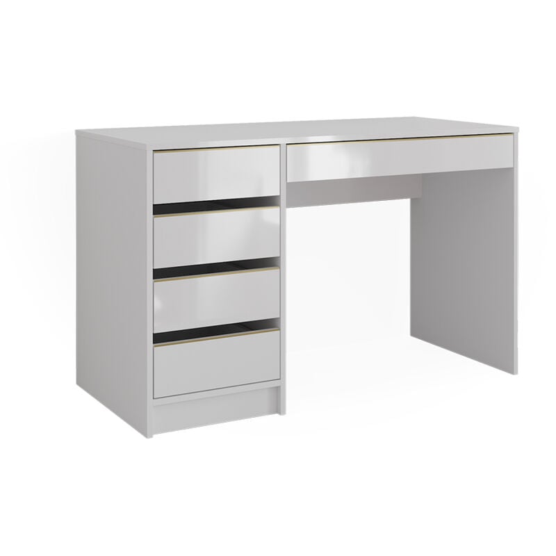 foto del prodotto vicco tavolo da toeletta sherry, bianco oro, 120 cm senza specchio