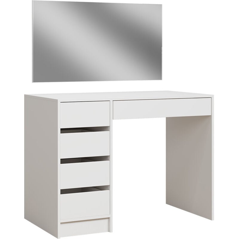 foto del prodotto vicco tavolo da toeletta thalia, bianco, 100 cm con 5 cassetti