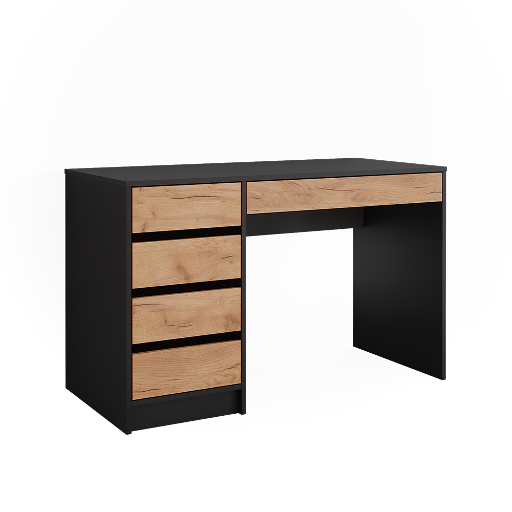 foto del prodotto vicco tavolo da toilette antracite/quercia dorata 120 x 75 cm senza specchio