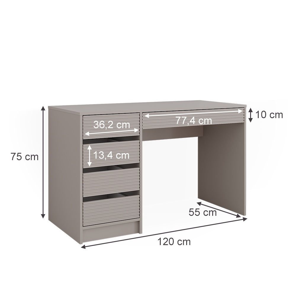 foto del prodotto vicco tavolo da toilette cachemire 120 cm senza specchio