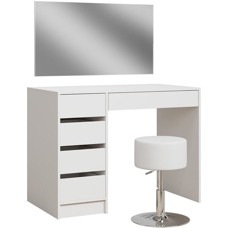 foto del prodotto vicco tavolo da toilette thalia, bianco, 100 cm con sgabello