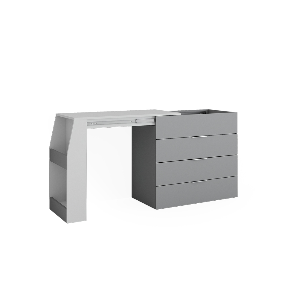 foto del prodotto vicco tavolo per l 39 artigianato grigio 95.5 x 80 cm pieghevole, 4 cassetti