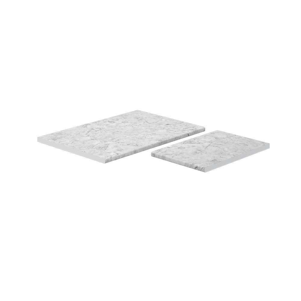 foto del prodotto vicco top cucina marmo bianco 114 cm (adatto all'unità angolare 87x87)