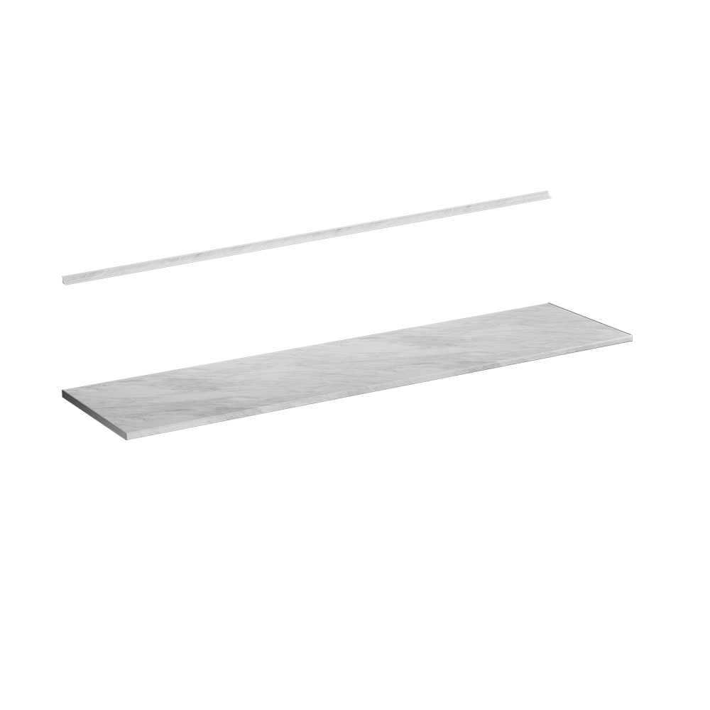 foto del prodotto vicco top cucina marmo bianco 240 cm