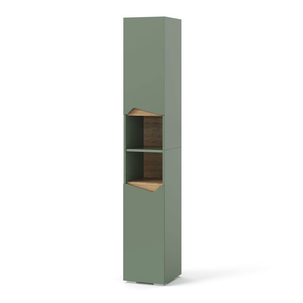 foto del prodotto vicco verde artigianale 30 x 180 cm con porte e vani aperti