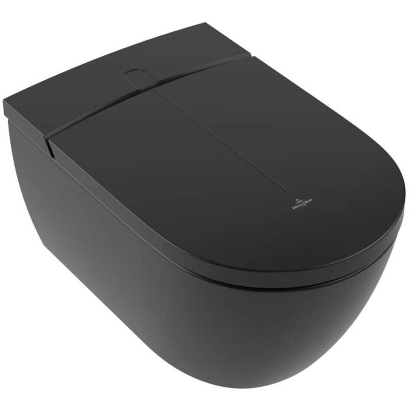 foto del prodotto viclean bidet elettronico con ceramica, rimless, ceramicplus, softclosing, pure black v0e200r7 villeroy boch