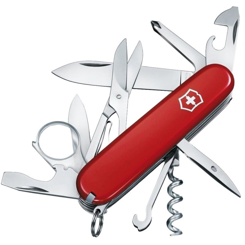 foto del prodotto victorinox explorer, coltellino svizzero, originale, multiuso, campeggio, 16 funzioni, lama, grande, cavatappi