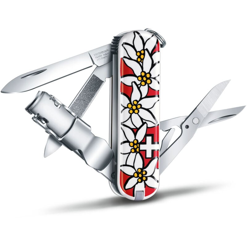 foto del prodotto victorinox swiss army knife nail clip 580, con 8 funzioni, con lima e pulitore per unghie, dimensioni compatte, colore edelweiss, con lima e