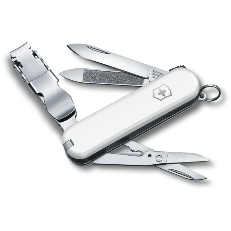 foto del prodotto victorinox swiss army knife nail clip 580, con 8 funzioni, con lima e pulitore per unghie, dimensioni compatte, colore white