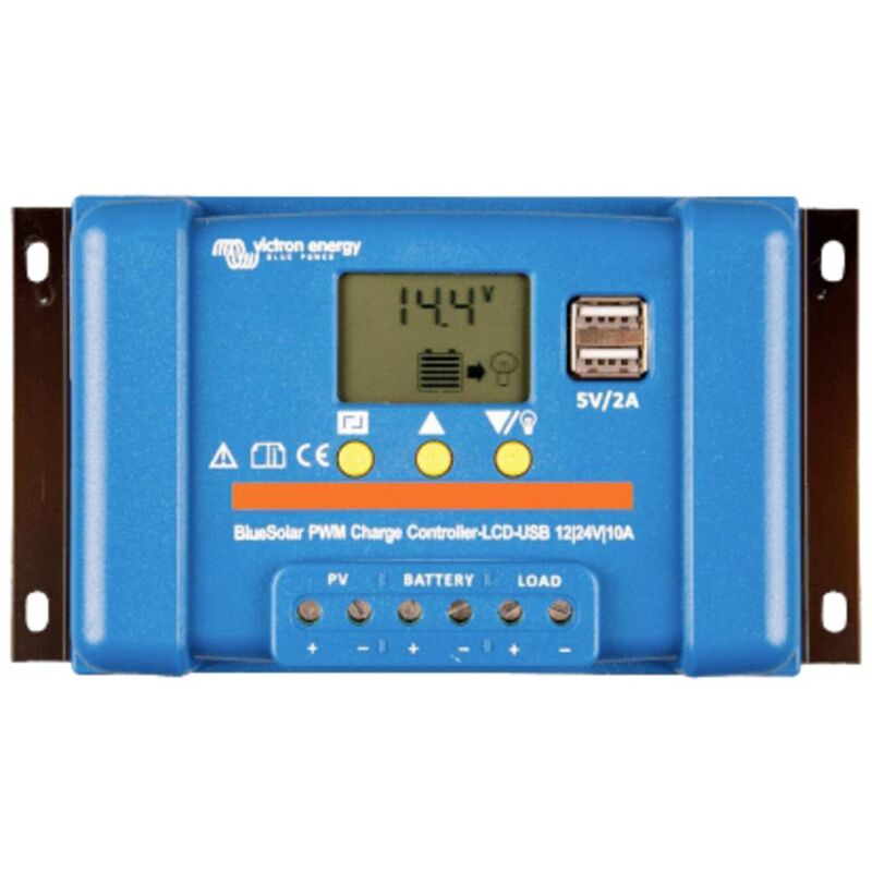 foto del prodotto victron energy blue solar pwm lcd usb regolatore di carica pwm 12 v, 24 v 20 a