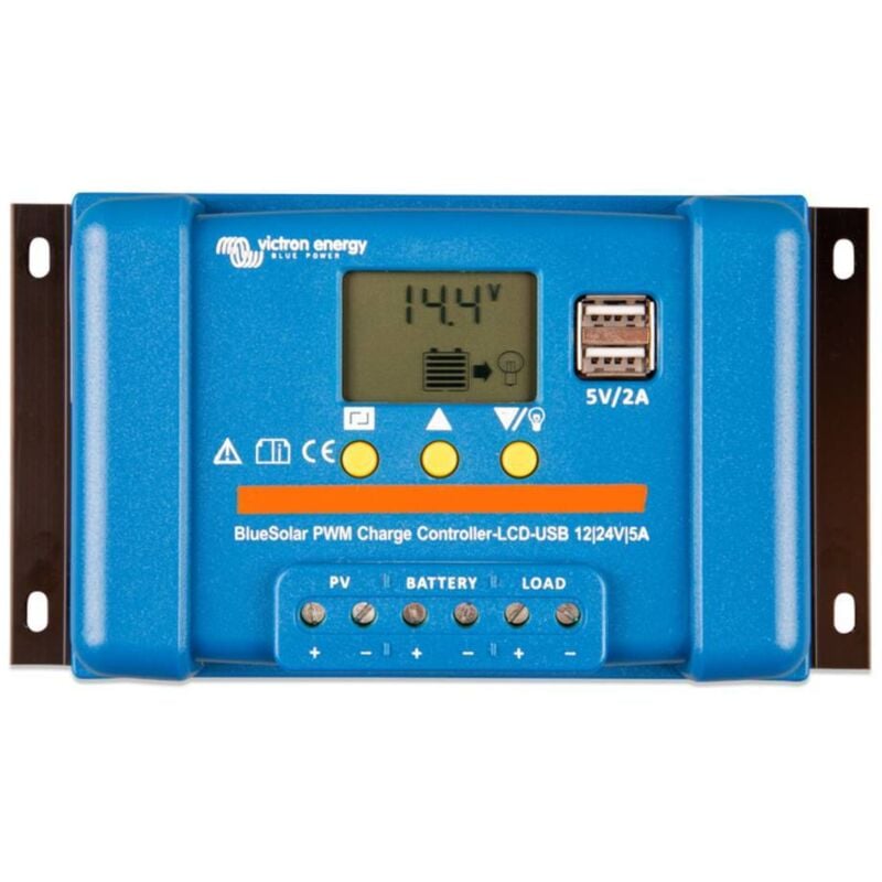foto del prodotto victron energy blue solar pwm regolatore di carica pwm 12 v, 24 v 5 a