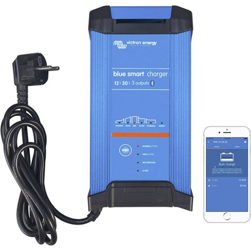 foto del prodotto victron energy caricatore per batterie al piombo blue smart 12 30 12 v corrente di carica max. 30 a