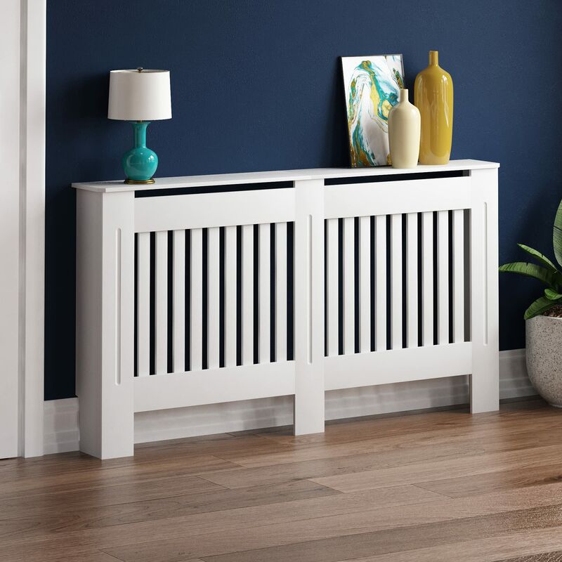 foto del prodotto vida designs coperture del radiatore, legno, bianco, grande