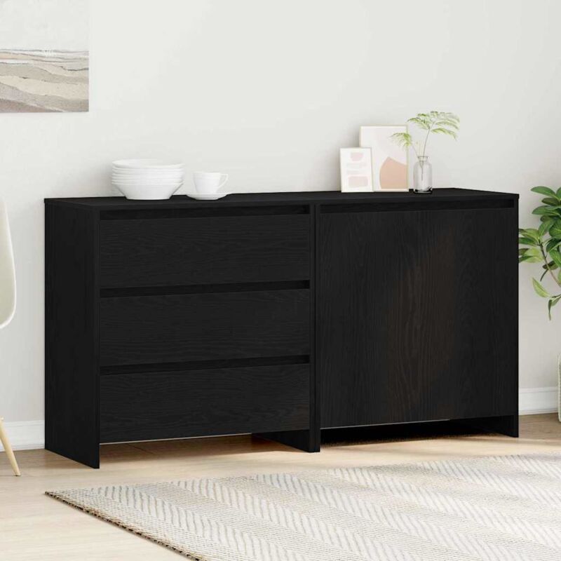 foto del prodotto vidaxl 2 pezzi sideboards in legno ingegnerizzato nero