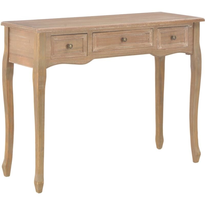 foto del prodotto vidaxl 280047 dressing console table with 3 drawers brown