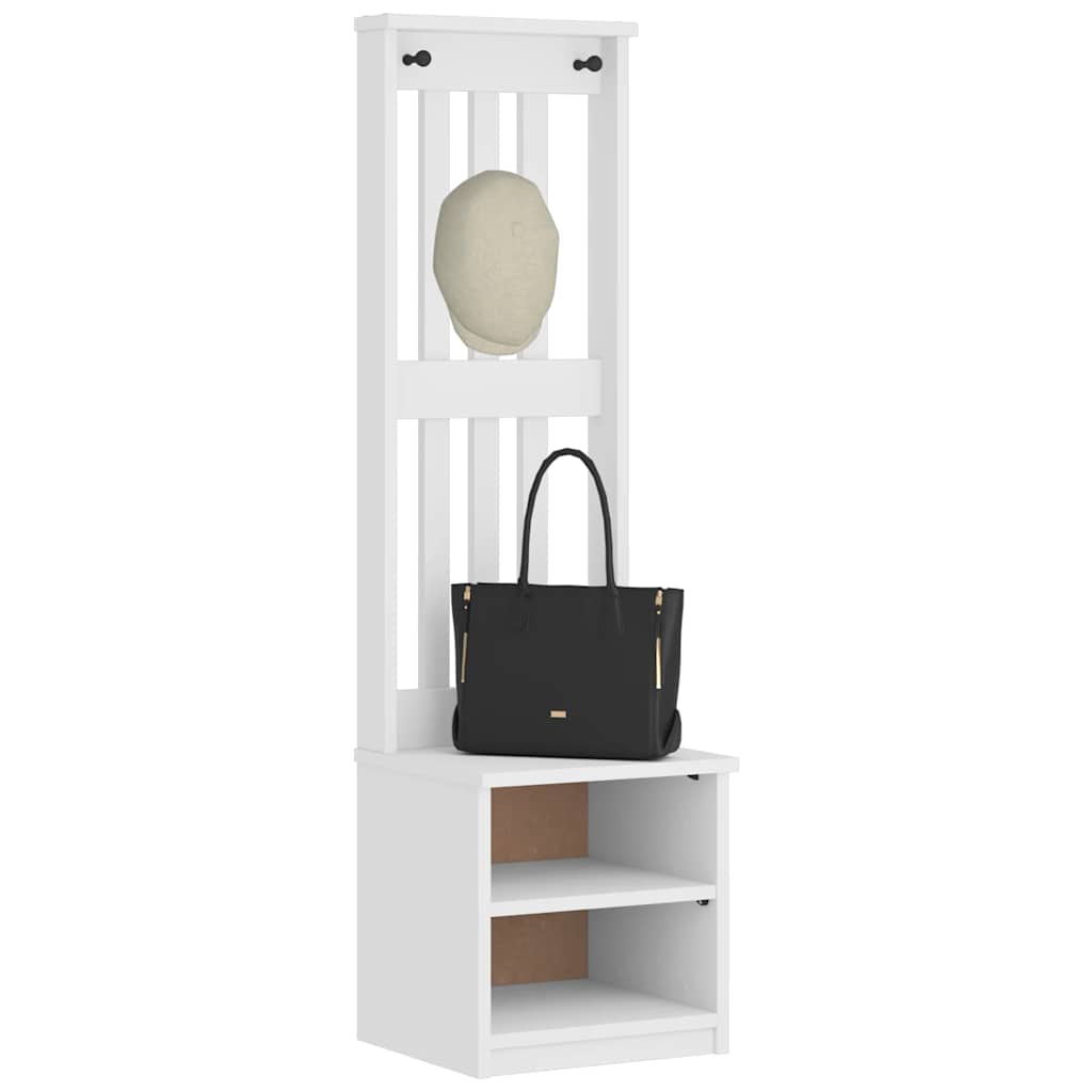 foto del prodotto vidaxl albero da ingresso sandnes bianco 45x40x159,5 cm legno di pino