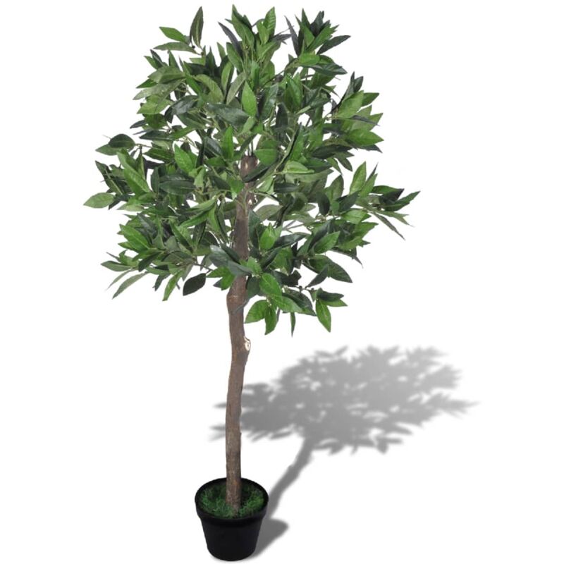 foto del prodotto vidaxl albero di alloro artificiale decorativo h 120 cm con vaso e tronco in legno
