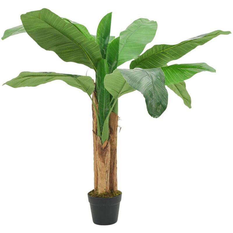 foto del prodotto vidaxl albero di banano artificiale 9 foglie 120 cm verde