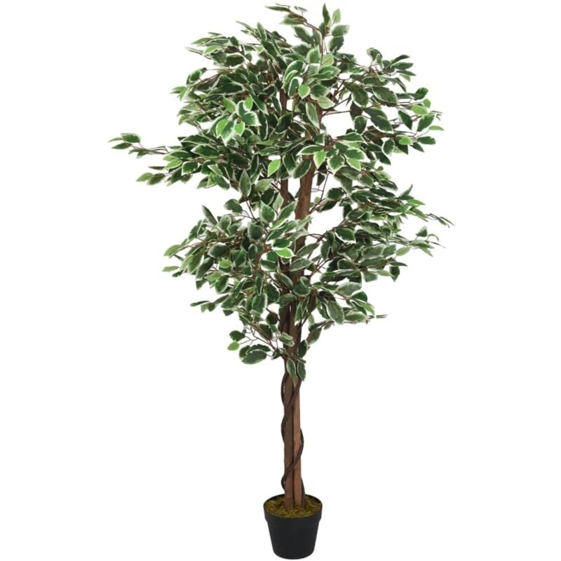 foto del prodotto vidaxl albero di ficus artificiale 1008 foglie 180 cm verde