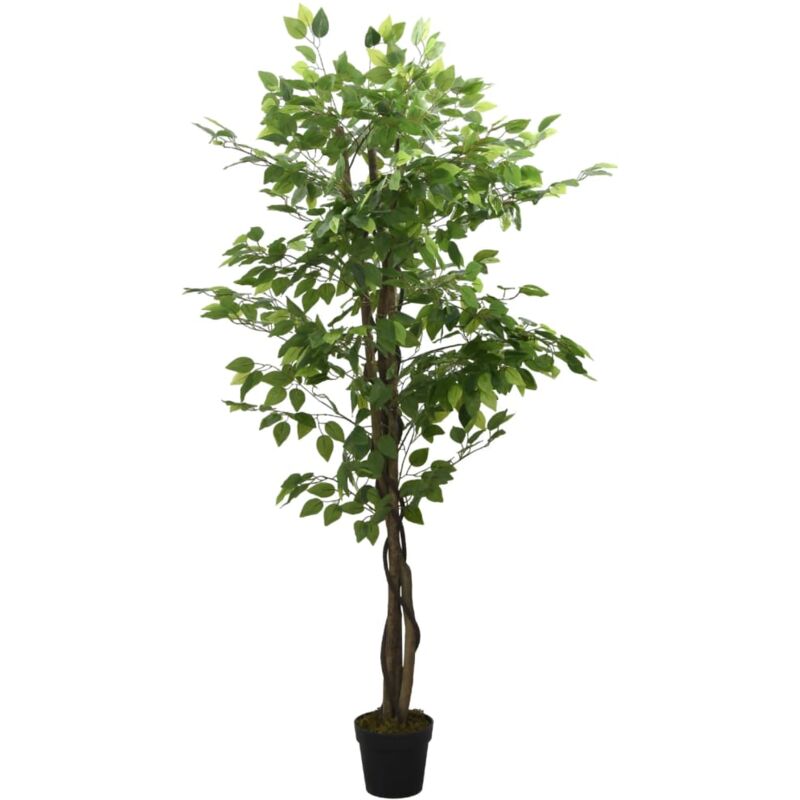 foto del prodotto vidaxl albero di ficus artificiale 378 foglie 80 cm verde