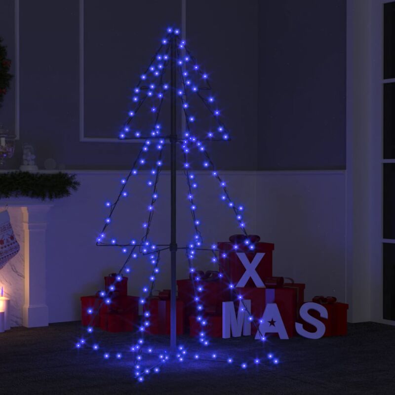 foto del prodotto vidaxl albero di natale a cono 160 led per interni esterni 78x120 cm