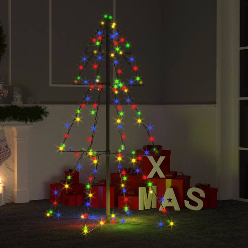 foto del prodotto vidaxl albero di natale a cono 160 led per interni esterni 78x120 cm