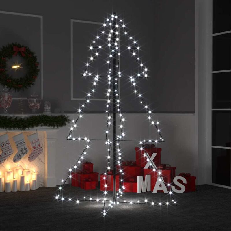 foto del prodotto vidaxl albero di natale a cono 200 led per interni esterni 98x150 cm