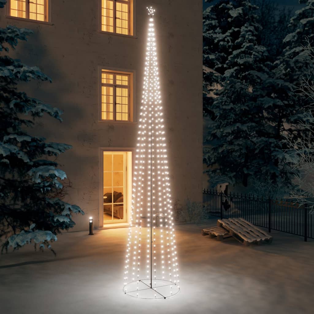 foto del prodotto vidaxl albero di natale a cono con 752 led bianco caldo 160x500 cm