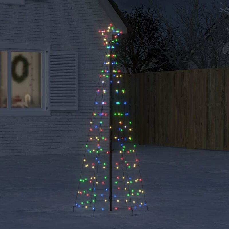 foto del prodotto vidaxl albero di natale a led con punte 220 led colorato 180 cm