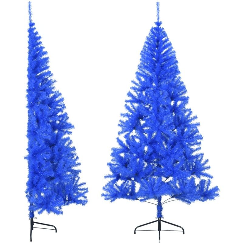 foto del prodotto vidaxl albero di natale artificiale a met con supporto blu 210 cm pvc