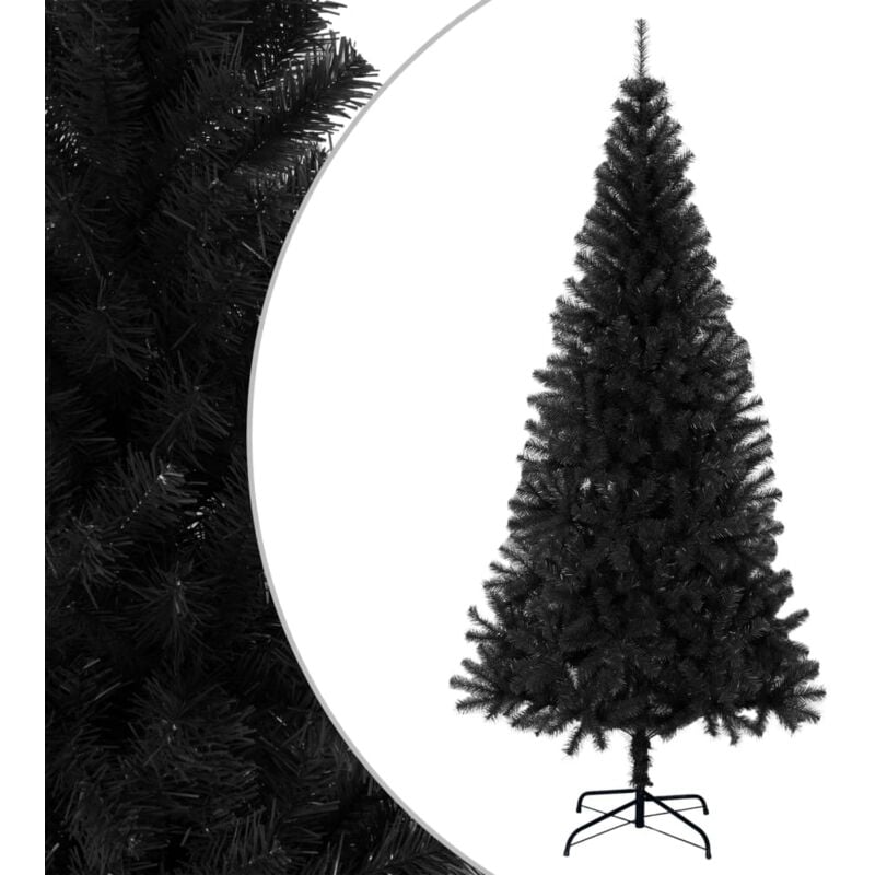 foto del prodotto vidaxl albero di natale artificiale con base nero 240 cm pvc