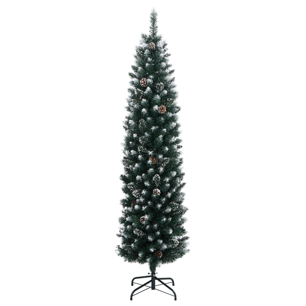 foto del prodotto vidaxl albero di natale artificiale sottile con 300 led 180 cm