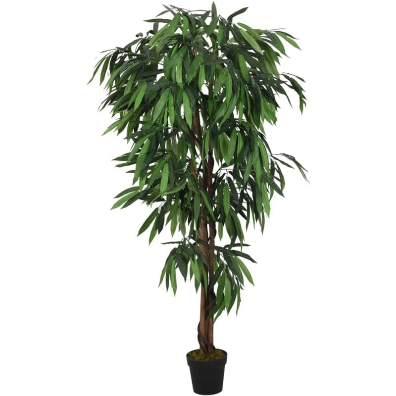 foto del prodotto vidaxl albero mango artificiale 600 foglie 150 cm verde