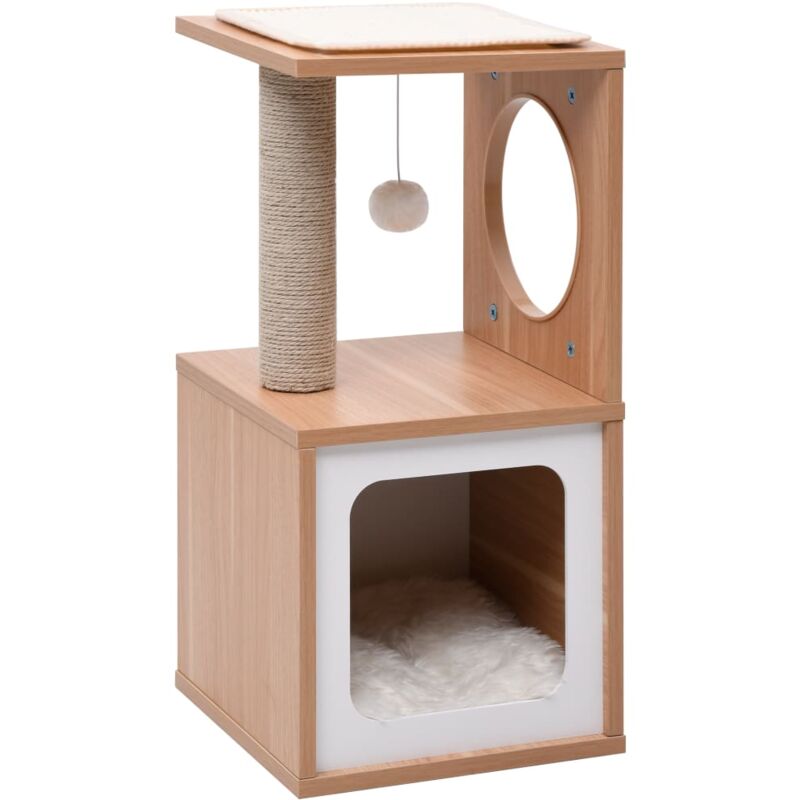 foto del prodotto vidaxl albero per gatti con tappeto tiragraffi in sisal 60 cm