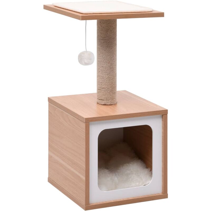 foto del prodotto vidaxl albero per gatti con tappeto tiragraffi in sisal 62 cm