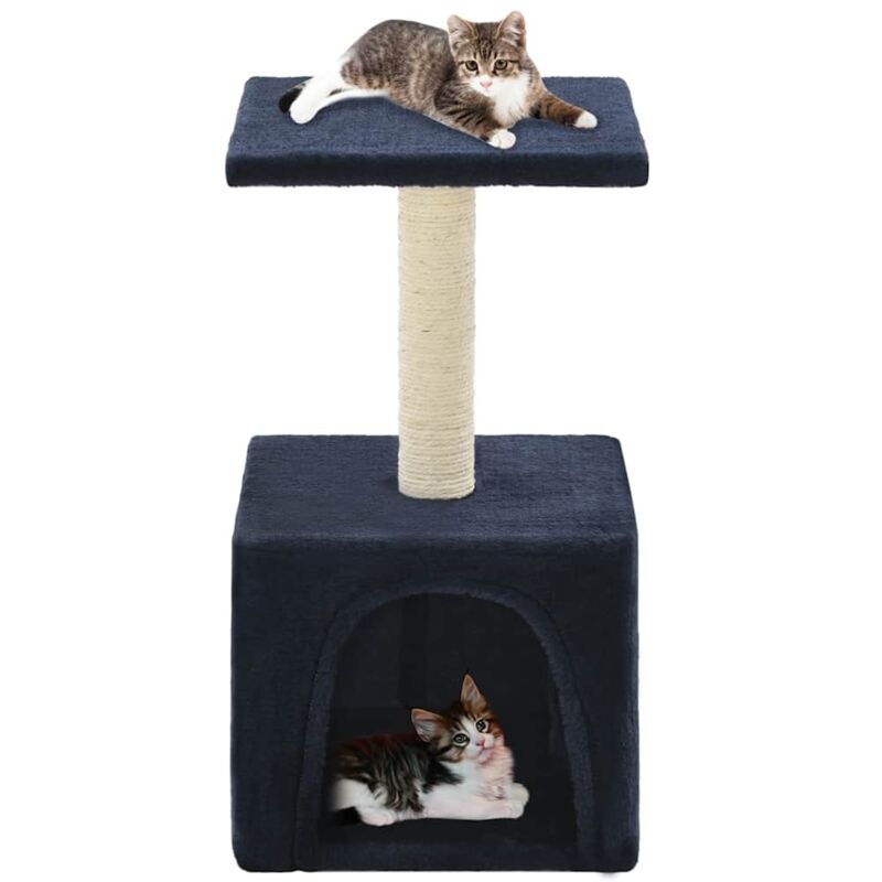 foto del prodotto vidaxl albero per gatti con tiragraffi in sisal 55 cm blu scuro