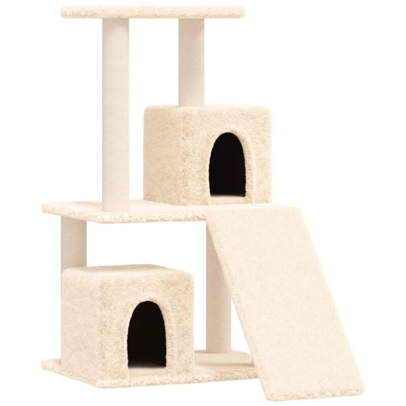 foto del prodotto vidaxl albero per gatti con tiragraffi in sisal crema 82 cm