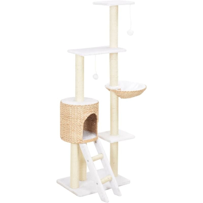 foto del prodotto vidaxl albero per gatti con tiragraffi in sisal seagrass