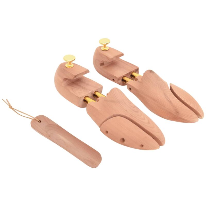 foto del prodotto vidaxl allarga scarpe con calzascarpe eu 40 41 legno massello cedro