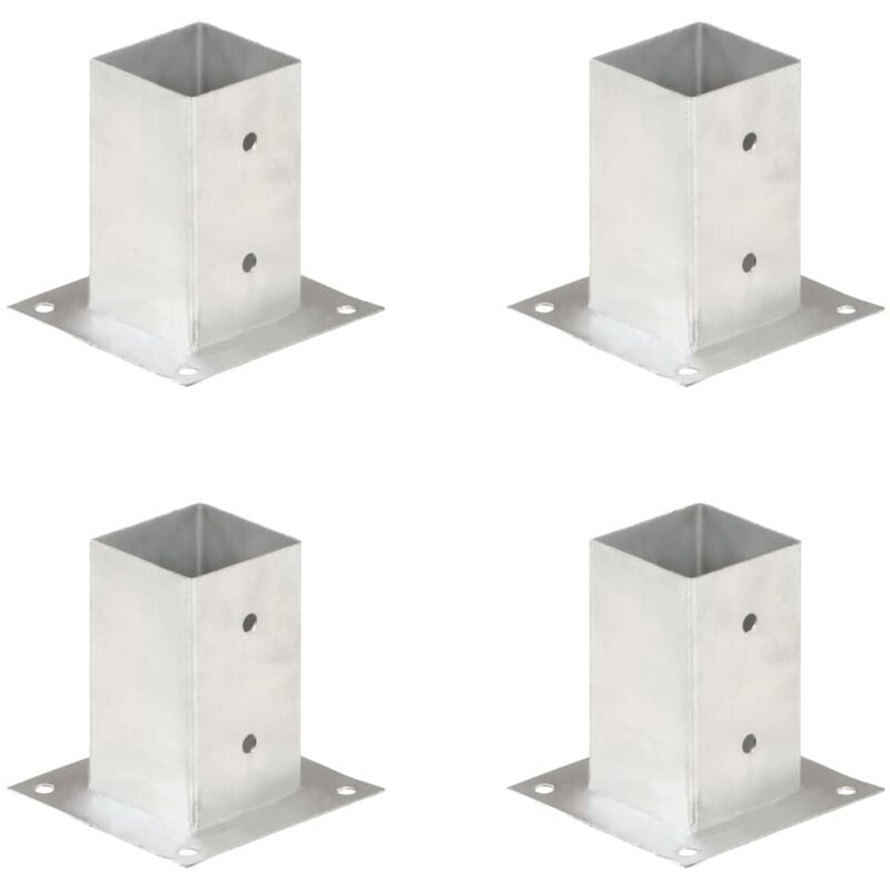foto del prodotto vidaxl ancoraggi pali 4 pz in metallo zincato varie dimensioni dimensioni 81 mm