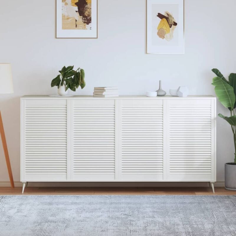 foto del prodotto vidaxl ante a lamelle bianche 4 pz bianche 99,3x59,4 cm legno di pino