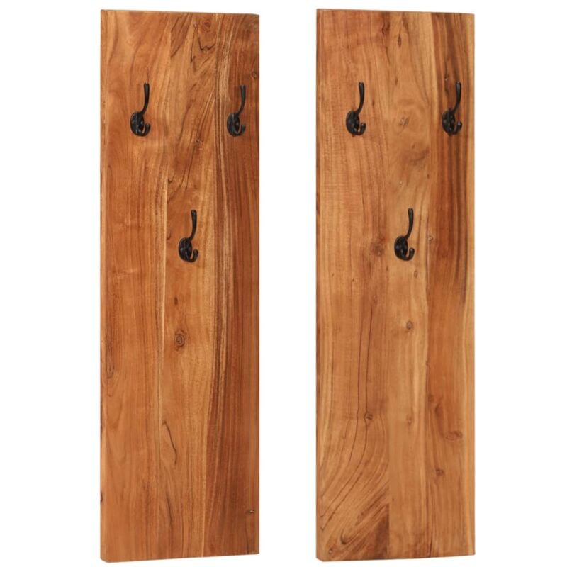 foto del prodotto vidaxl appendiabiti a parete 2 pz 36x3x110cm legno massello di acacia