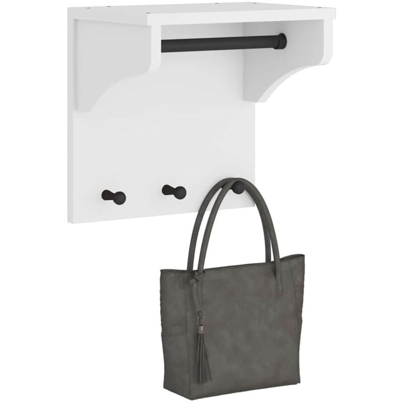 foto del prodotto vidaxl appendiabiti da parete sandnes bianco 43x30x42 cm legno di pino