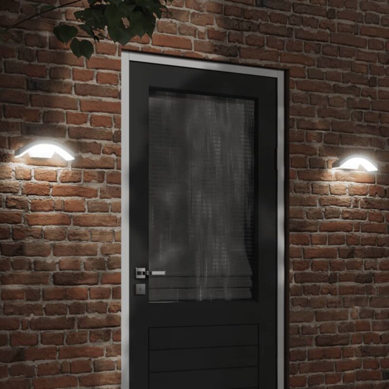foto del prodotto vidaxl applique con led e sensore 2 pz bianche in alluminio pressofuso 751289